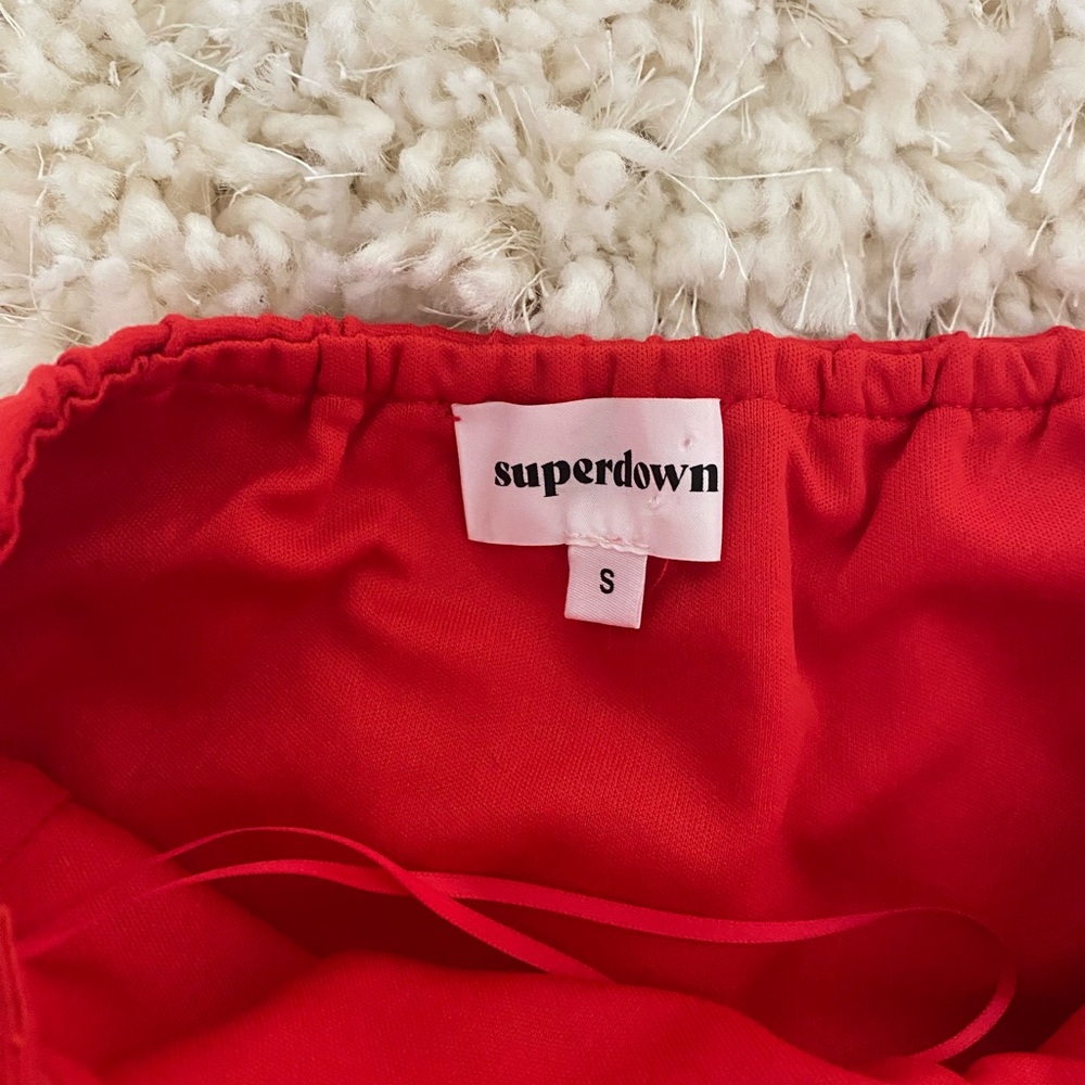 Superdown Nyla’s Red Strapless Front Zip Mini Dre… - image 5